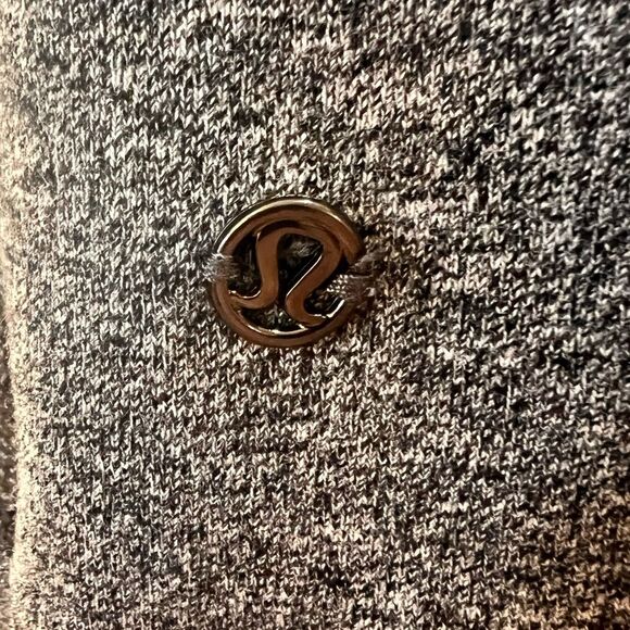 Lululemon Find Your Centre Wrap Jacket Heathered Speckled Black Hooded Sz 6 EUC - Picture 7 of 12